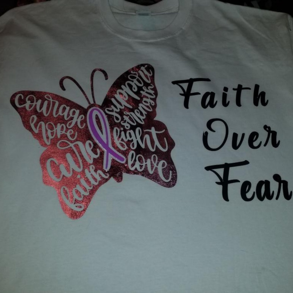 Size large breast cancer awareness shirt